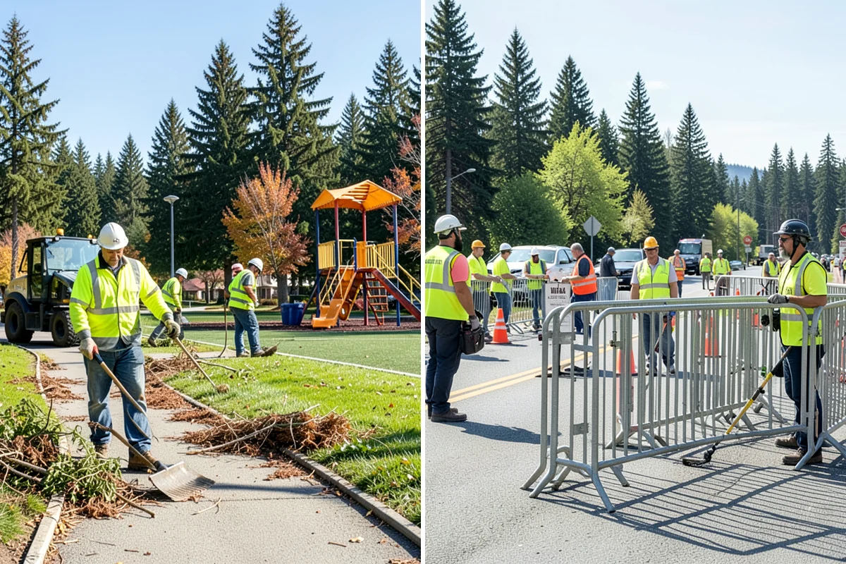 Sidewalk Pressure Washing in Kenmore, King County, WA - Walk the route with staff to map linear footage, staining, and drain locations
