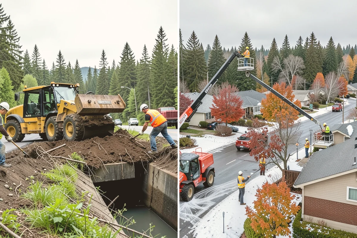 Sidewalk Pressure Washing in Kirkland, King County, WA - Walk the route with staff to map linear footage, staining, and drain locations