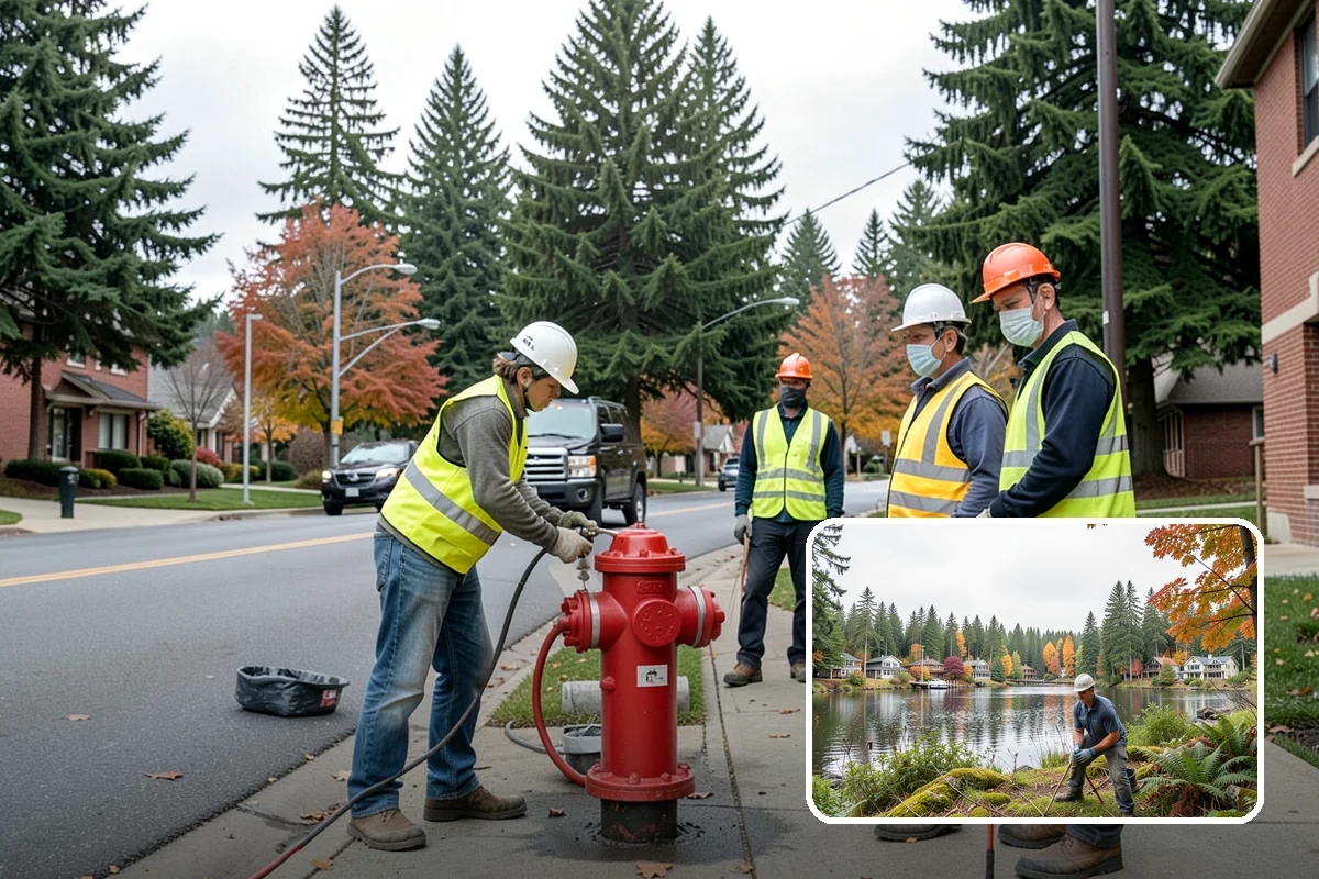 Sidewalk Pressure Washing in La Conner, Skagit County, WA - Removes slip-inducing algae and moss buildup from shaded PNW walkways