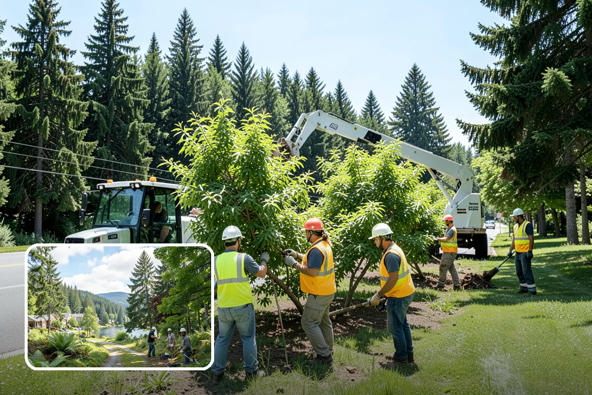 Sidewalk Pressure Washing in Lake Forest Park, King County, WA - Removes slip-inducing algae and moss buildup from shaded PNW walkways
