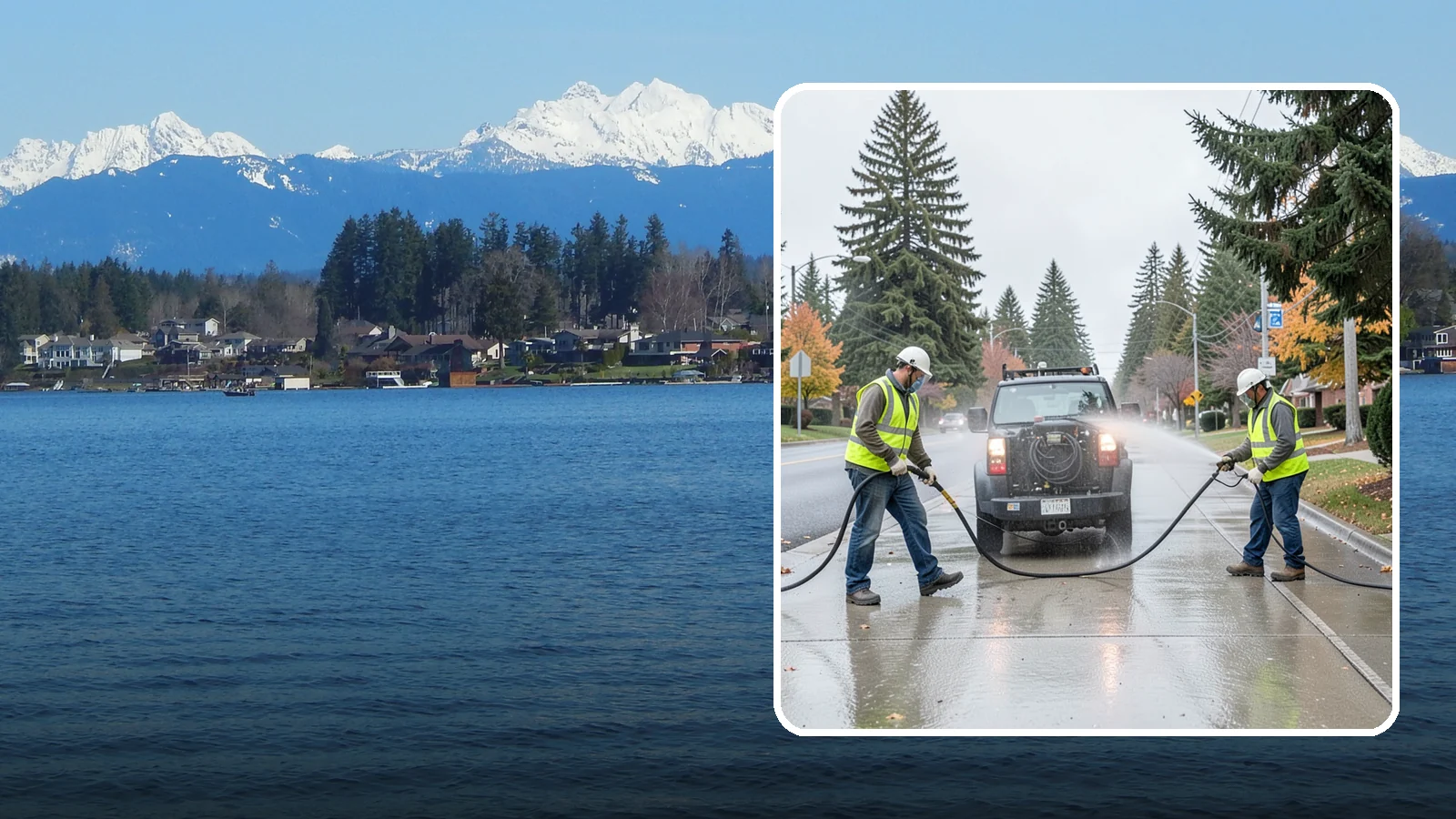 Sidewalk Pressure Washing in Lake Stevens, Snohomish County, WA - Restore downtown walkways and public sidewalks with scheduled hot-water pressure washing that meets municipal cleanliness...