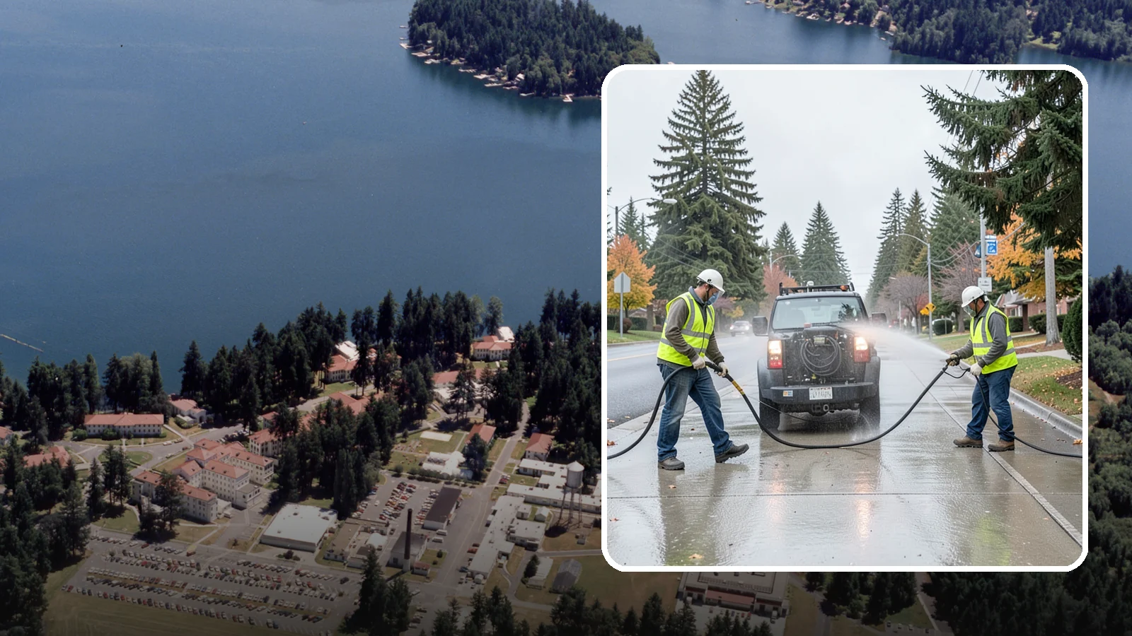Sidewalk Pressure Washing in Lakewood, Pierce County, WA - Restore downtown walkways and public sidewalks with scheduled hot-water pressure washing that meets municipal cleanliness...