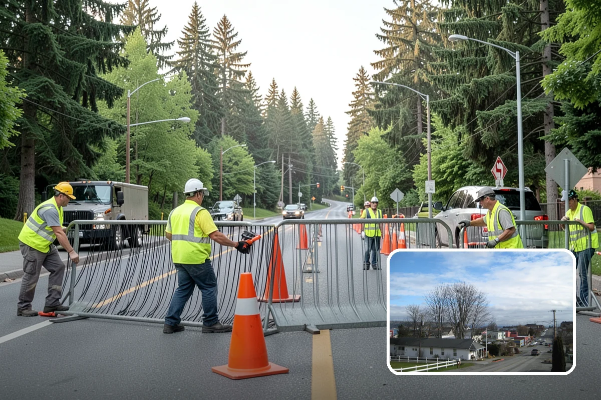 Sidewalk Pressure Washing in Langley, Island County, WA - Removes slip-inducing algae and moss buildup from shaded PNW walkways