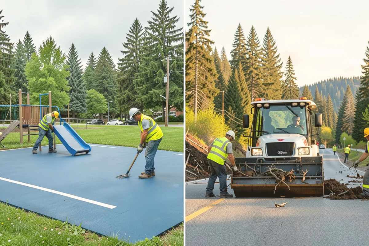 Sidewalk Pressure Washing in Lynnwood, Snohomish County, WA - Walk the route with staff to map linear footage, staining, and drain locations