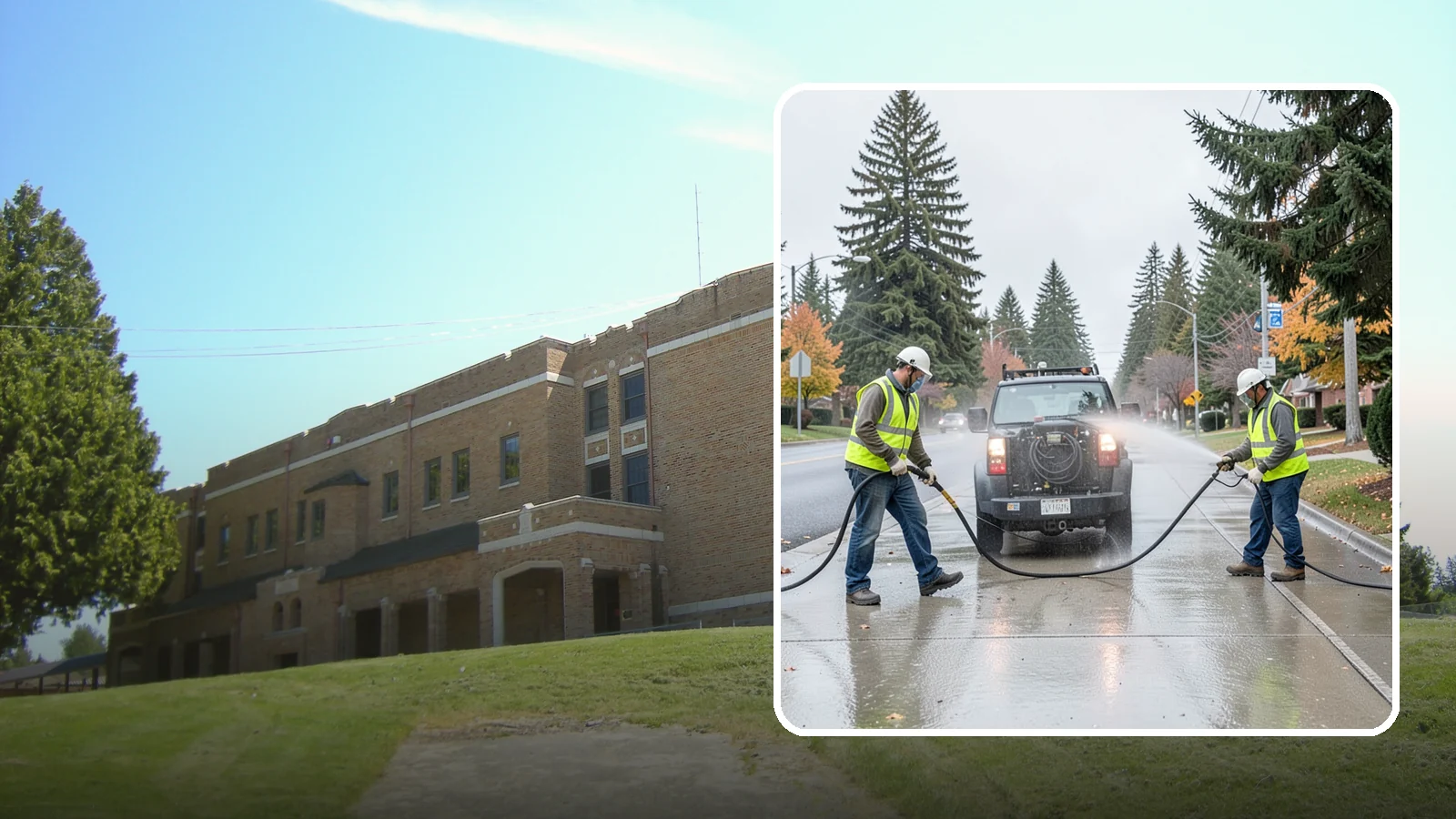 Sidewalk Pressure Washing in Maple Valley, King County, WA - Restore downtown walkways and public sidewalks with scheduled hot-water pressure washing that meets municipal cleanliness...