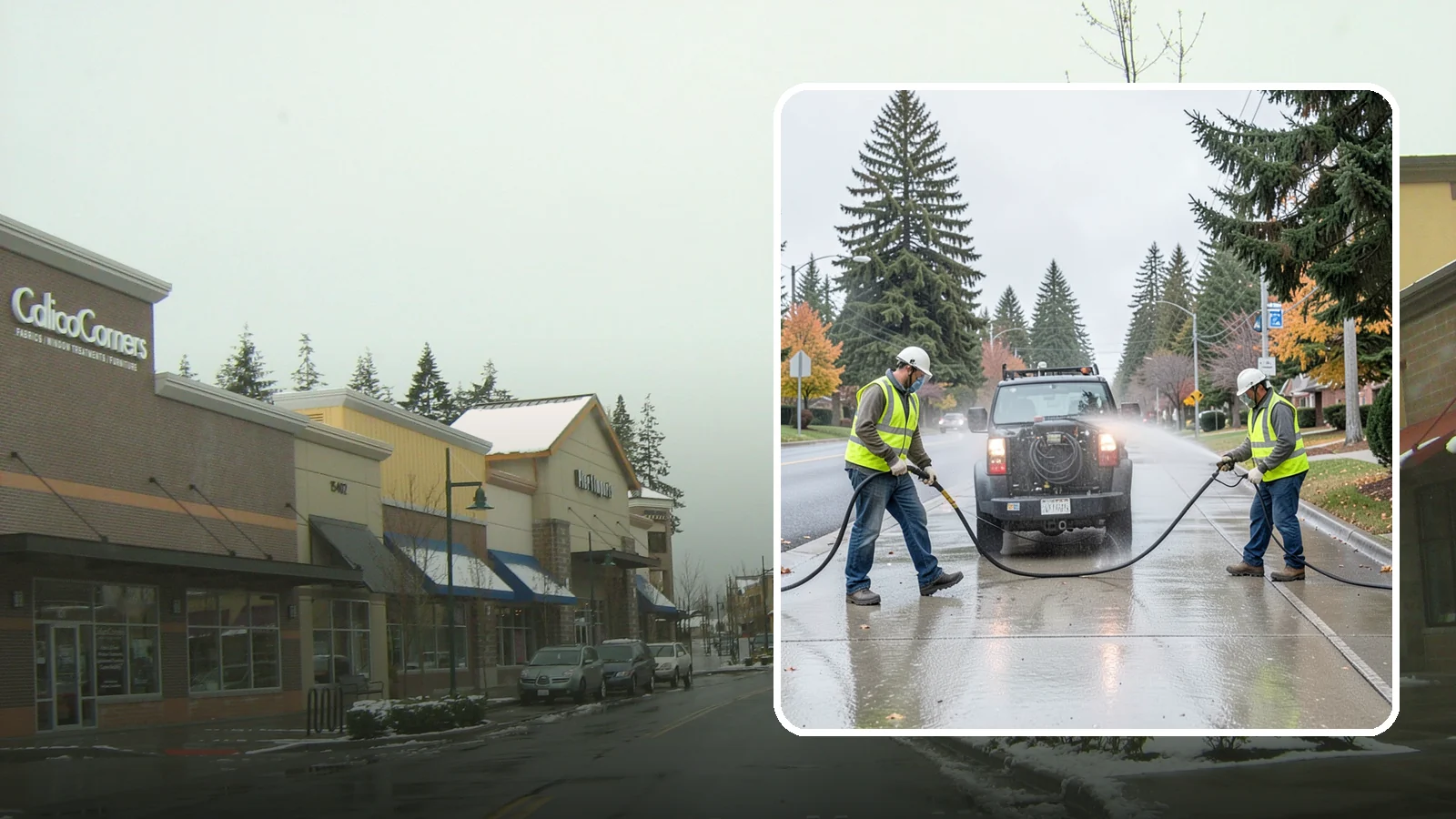 Sidewalk Pressure Washing in Mill Creek, Snohomish County, WA - Restore downtown walkways and public sidewalks with scheduled hot-water pressure washing that meets municipal cleanliness...