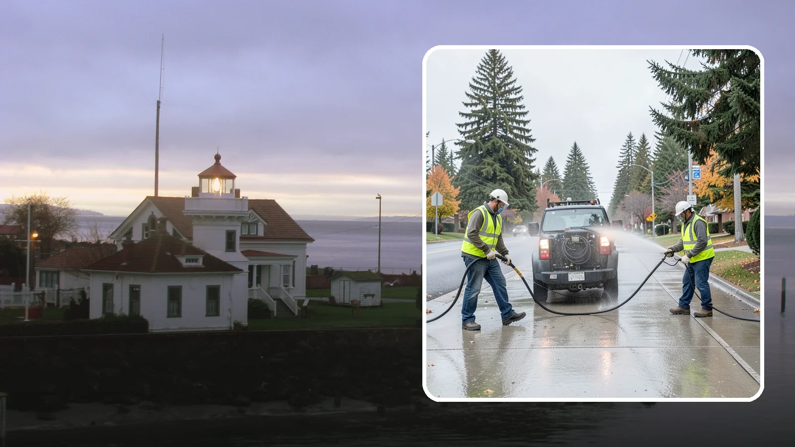 Sidewalk Pressure Washing in Mukilteo, Snohomish County, WA - Restore downtown walkways and public sidewalks with scheduled hot-water pressure washing that meets municipal cleanliness...