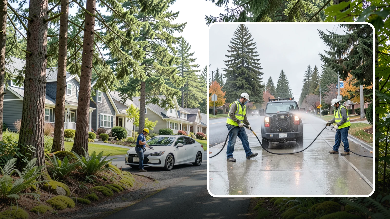 Sidewalk Pressure Washing in Normandy Park, King County, WA - Restore downtown walkways and public sidewalks with scheduled hot-water pressure washing that meets municipal cleanliness...