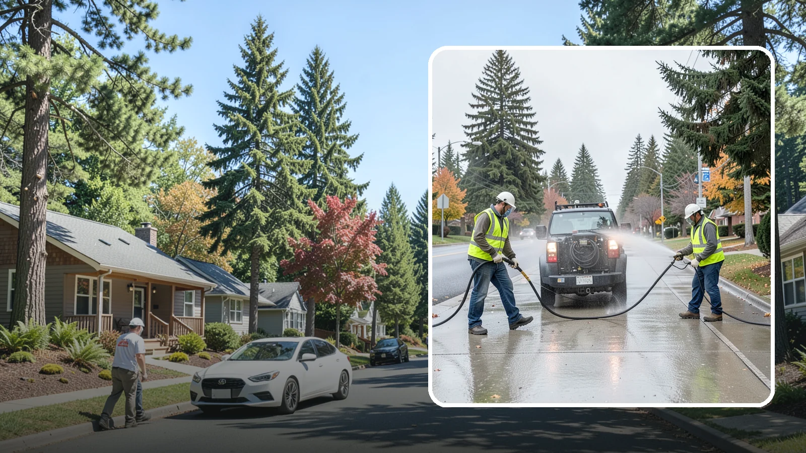 Sidewalk Pressure Washing in Orting, Pierce County, WA - Restore downtown walkways and public sidewalks with scheduled hot-water pressure washing that meets municipal cleanliness...