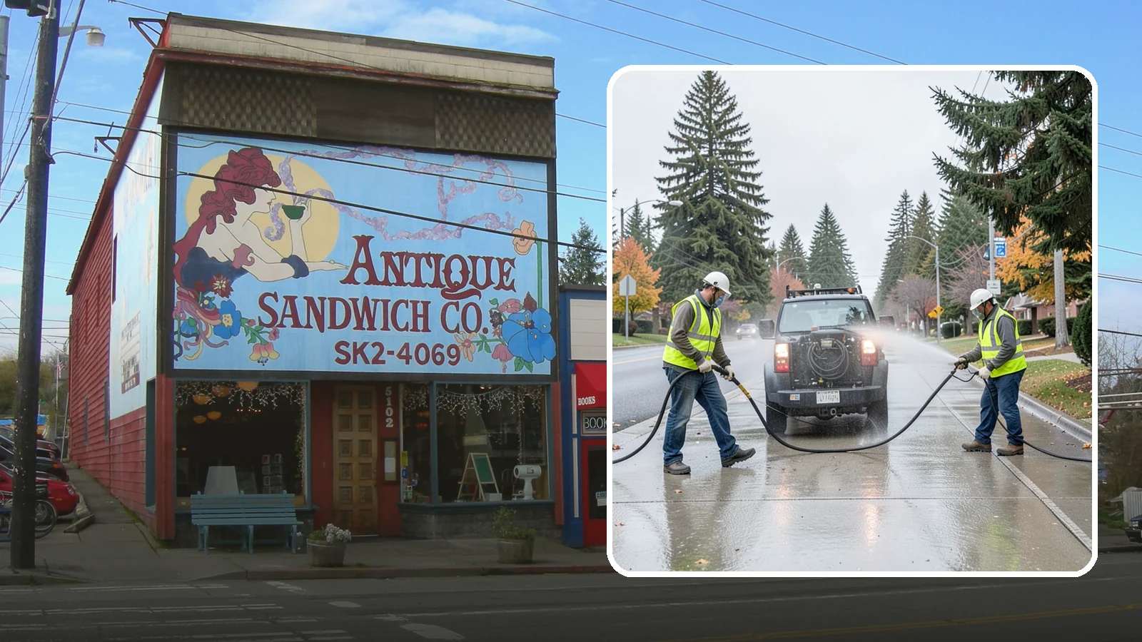 Sidewalk Pressure Washing in Ruston, Pierce County, WA - Restore downtown walkways and public sidewalks with scheduled hot-water pressure washing that meets municipal cleanliness...