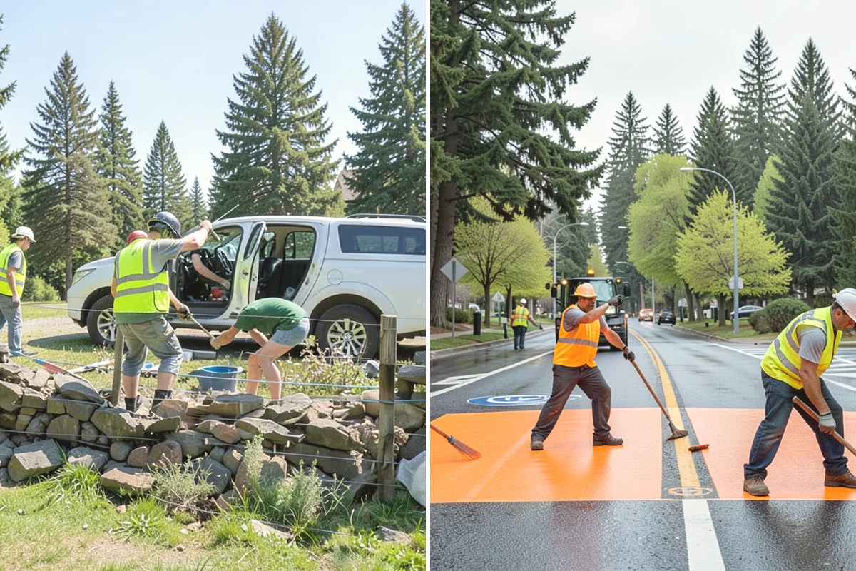 Sidewalk Pressure Washing in Ruston, Pierce County, WA - Walk the route with staff to map linear footage, staining, and drain locations