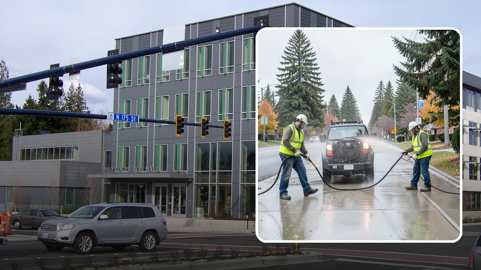 Sidewalk Pressure Washing in Shoreline, King County, WA - Restore downtown walkways and public sidewalks with scheduled hot-water pressure washing that meets municipal cleanliness...