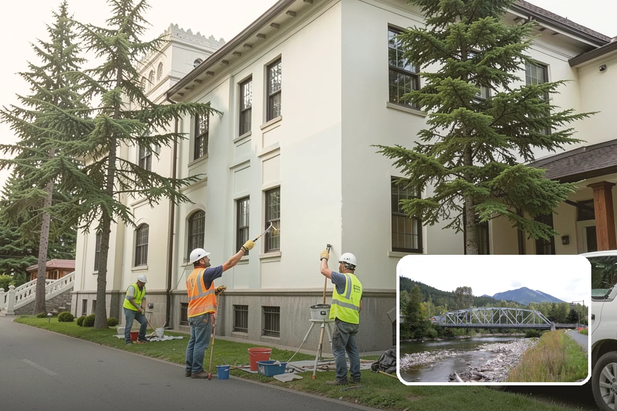 Sidewalk Pressure Washing in Skykomish, King County, WA - Removes slip-inducing algae and moss buildup from shaded PNW walkways