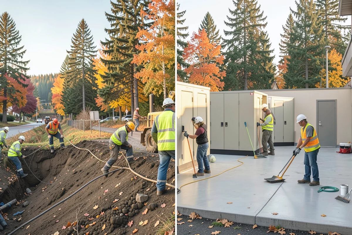 Sidewalk Pressure Washing in South Prairie, Pierce County, WA - Walk the route with staff to map linear footage, staining, and drain locations
