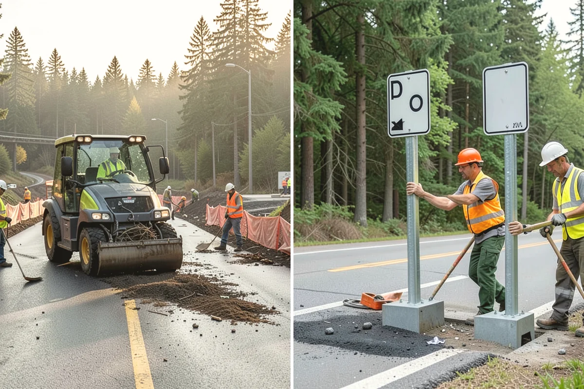 Sidewalk Pressure Washing in Steilacoom, Pierce County, WA - Walk the route with staff to map linear footage, staining, and drain locations