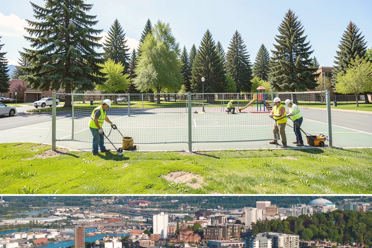 Sidewalk Pressure Washing in Tacoma, Pierce County, WA - Cleaning is most effective in spring and early summer when milder weather speeds drying, though moss and algae control benefits...