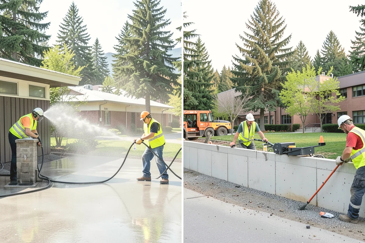 Sidewalk Pressure Washing in Yarrow Point, King County, WA - Walk the route with staff to map linear footage, staining, and drain locations
