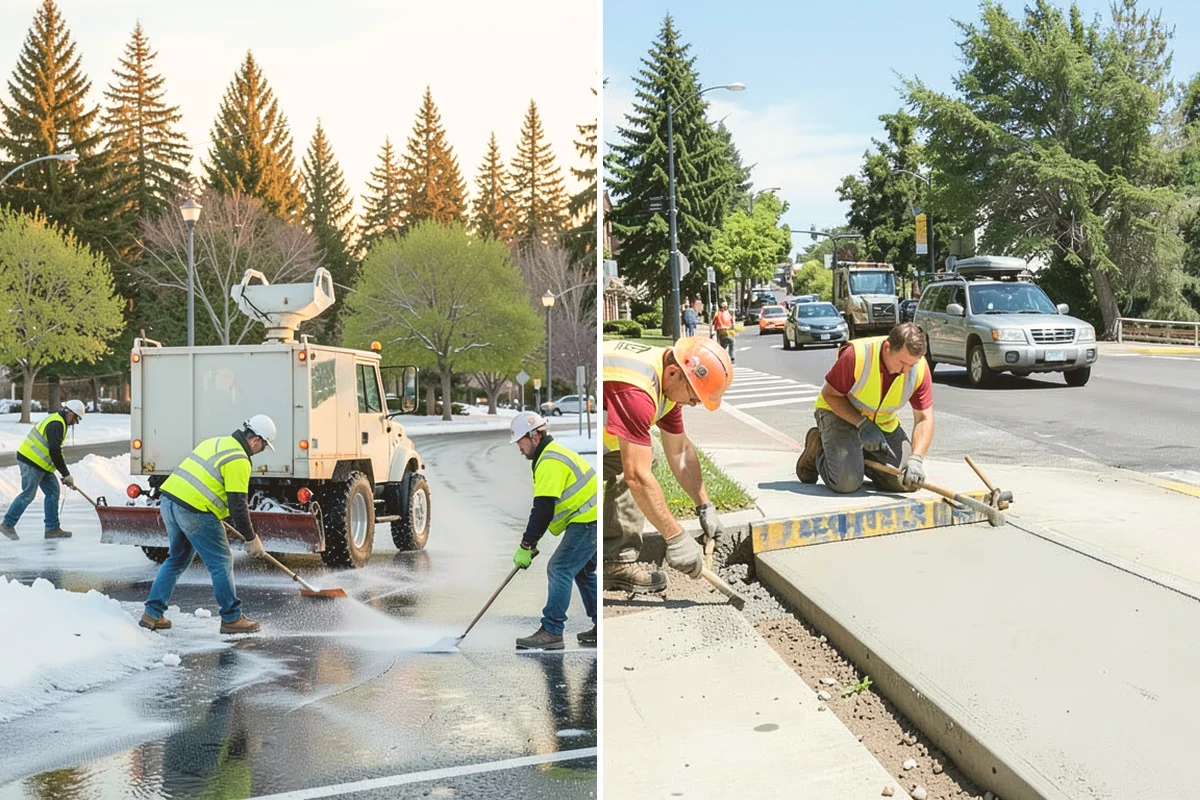 Sidewalk Repairs in Algona, King County, WA - Inspect and rate each panel to select the appropriate repair method