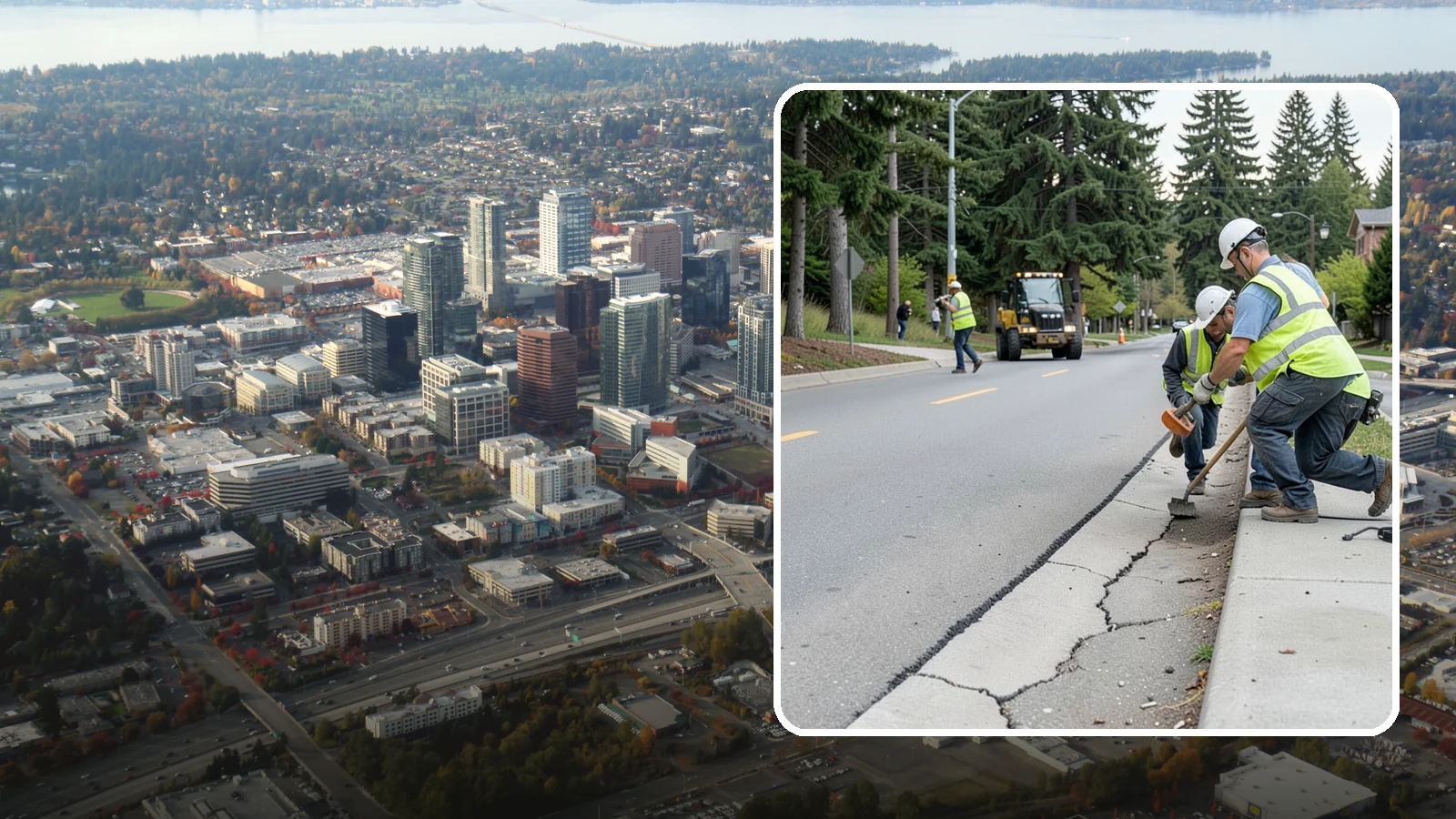 Sidewalk Repairs in Bellevue, King County, WA - Concrete sidewalk repairs that restore safe, ADA-compliant pedestrian paths across municipal walkways.