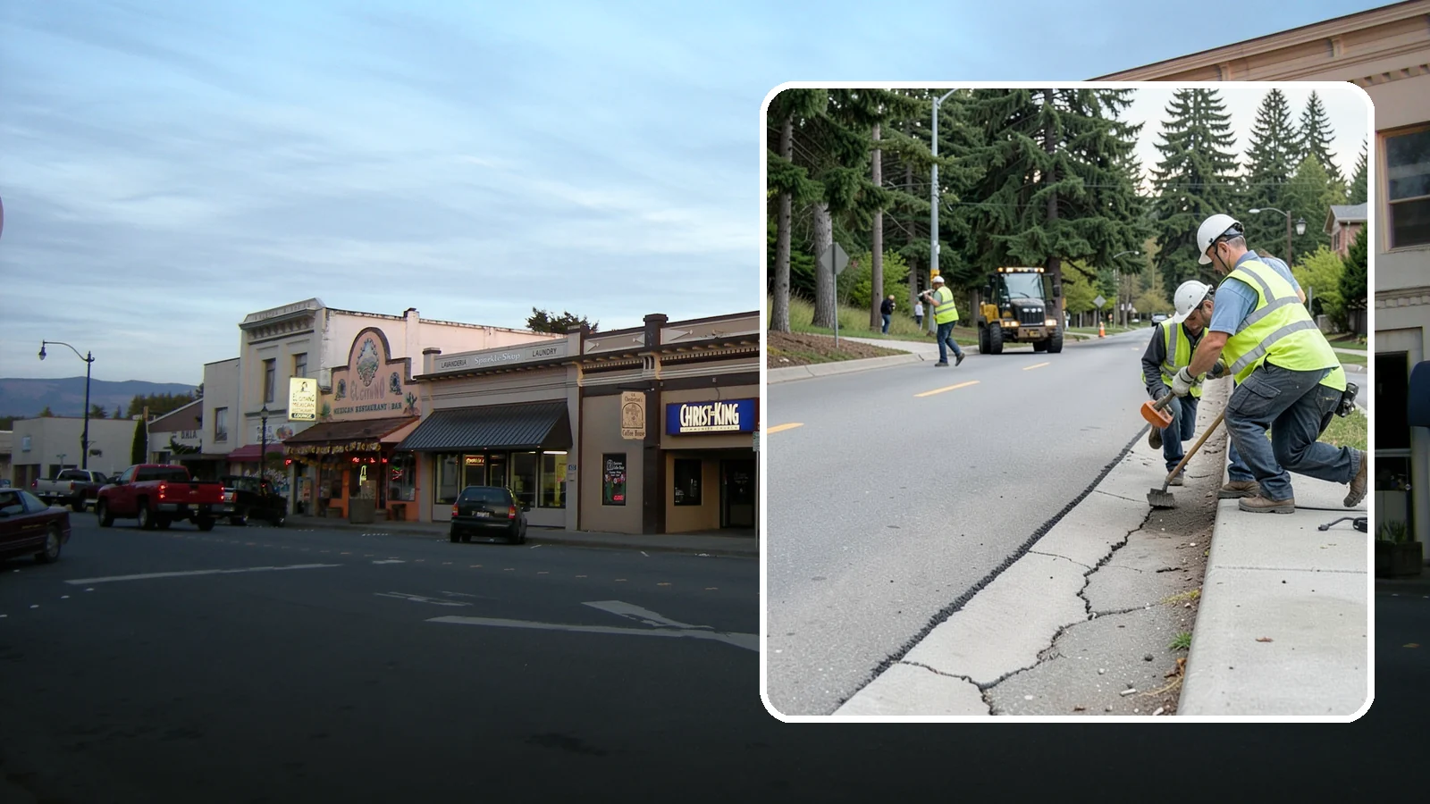 Sidewalk Repairs in Burlington, Skagit County, WA - Concrete sidewalk repairs that restore safe, ADA-compliant pedestrian paths across municipal walkways.