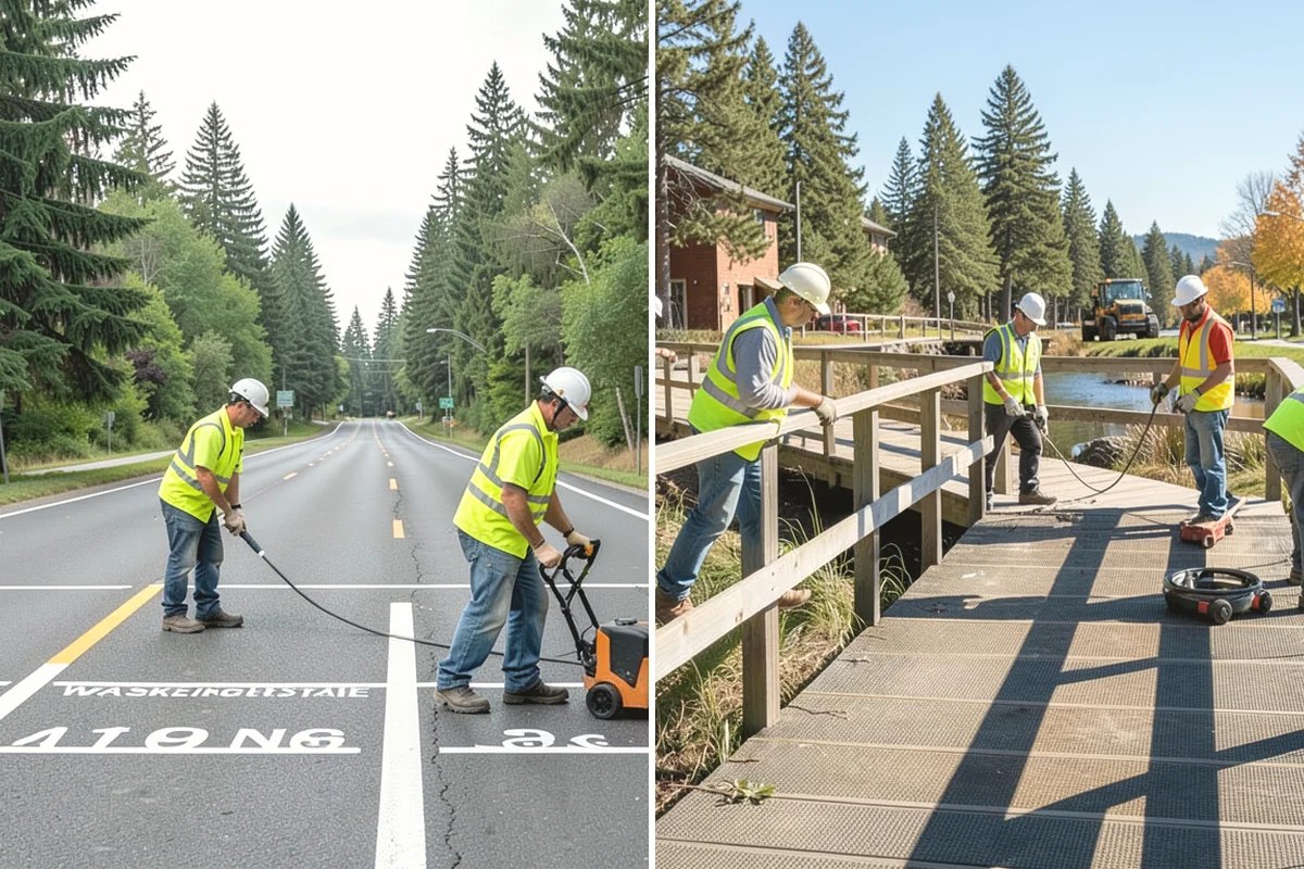 Sidewalk Repairs in Carbonado, Pierce County, WA - Inspect and rate each panel to select the appropriate repair method