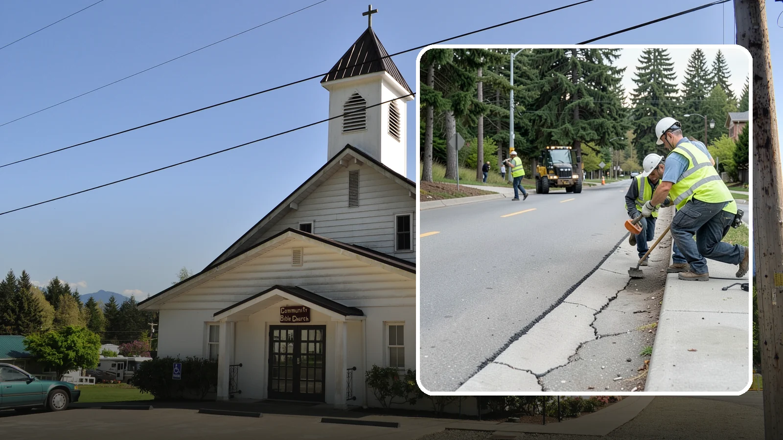 Sidewalk Repairs in Concrete, Skagit County, WA - Concrete sidewalk repairs that restore safe, ADA-compliant pedestrian paths across municipal walkways.