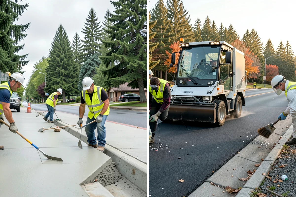 Sidewalk Repairs in Concrete, Skagit County, WA - Inspect and rate each panel to select the appropriate repair method
