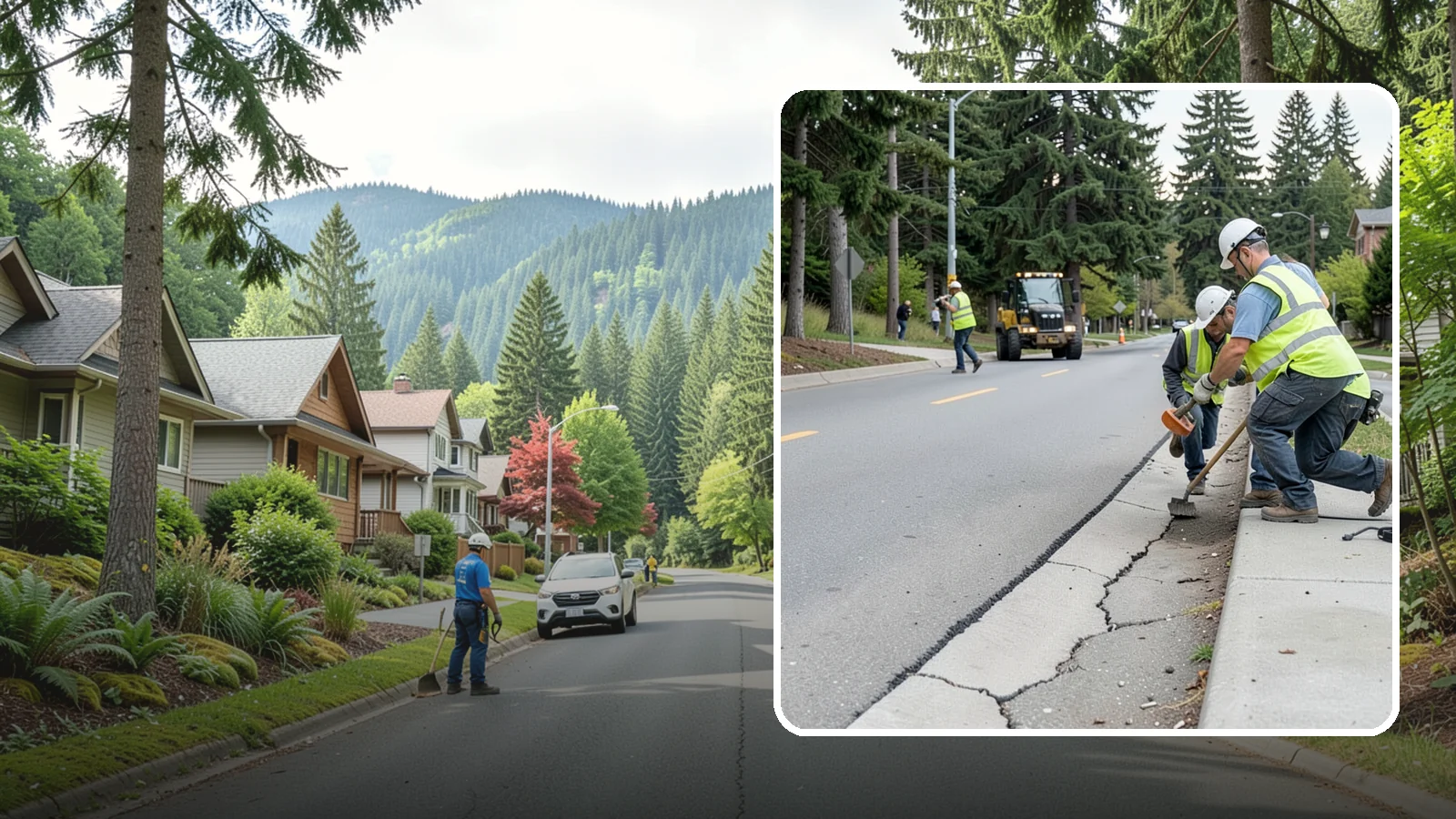 Sidewalk Repairs in Darrington, Snohomish County, WA - Concrete sidewalk repairs that restore safe, ADA-compliant pedestrian paths across municipal walkways.