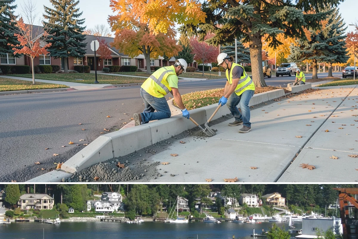 Sidewalk Repairs in Gig Harbor, Pierce County, WA - Concrete sidewalk work is best scheduled from late spring through early fall when drier weather supports proper curing between...