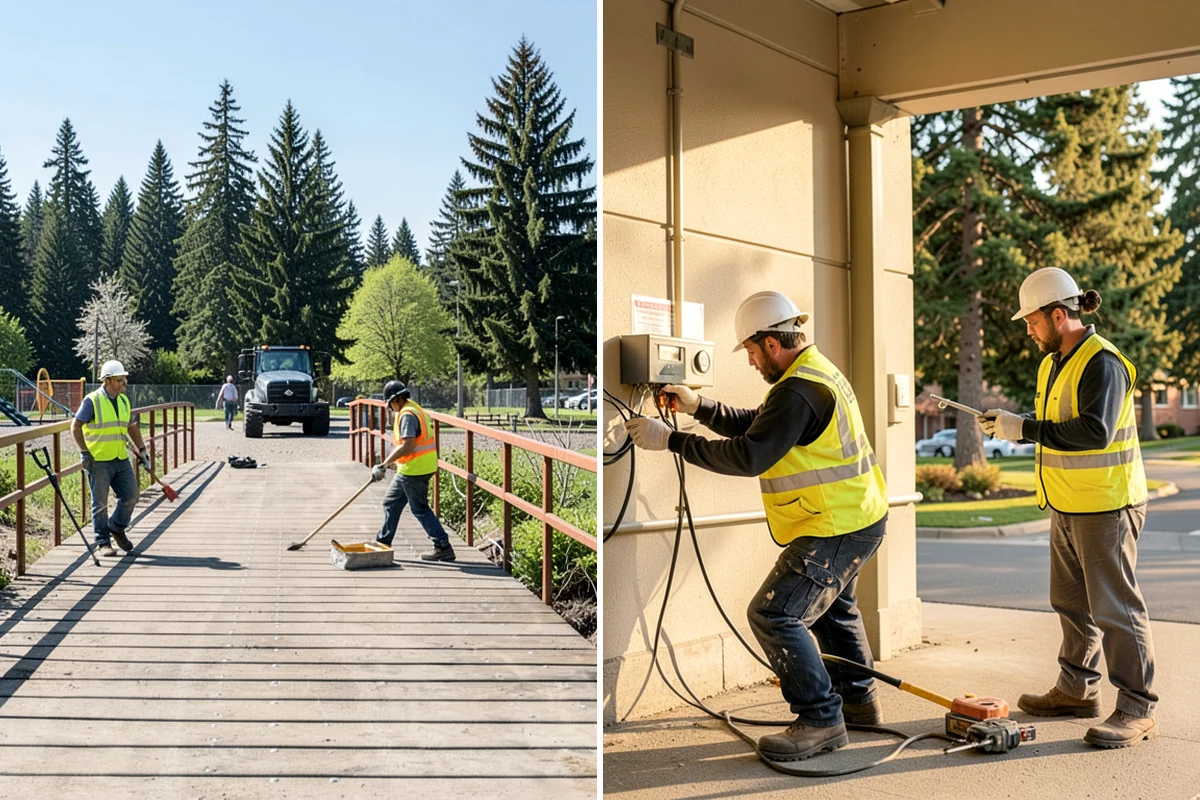 Sidewalk Repairs in Normandy Park, King County, WA - Inspect and rate each panel to select the appropriate repair method
