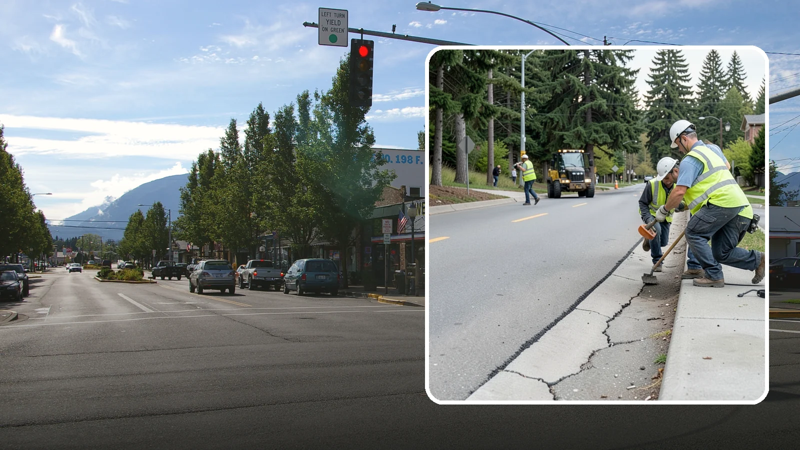 Sidewalk Repairs in North Bend, King County, WA - Concrete sidewalk repairs that restore safe, ADA-compliant pedestrian paths across municipal walkways.