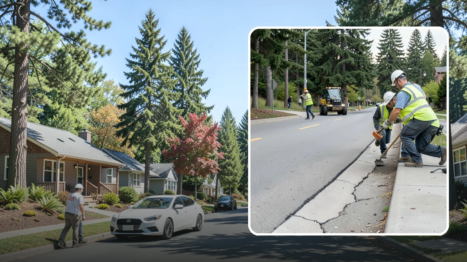 Sidewalk Repairs in Orting, Pierce County, WA - Concrete sidewalk repairs that restore safe, ADA-compliant pedestrian paths across municipal walkways.