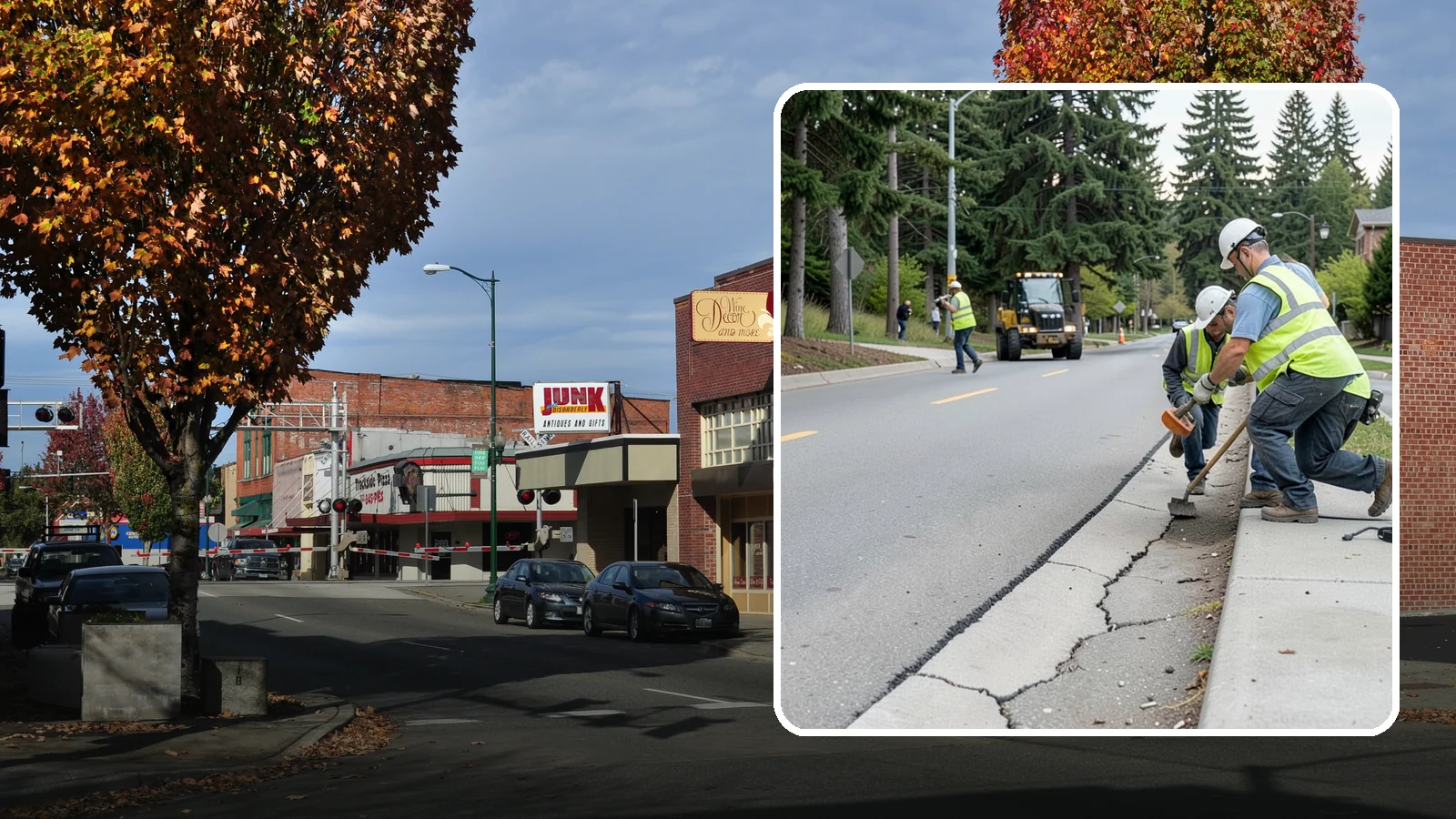 Sidewalk Repairs in Puyallup, Pierce County, WA - Concrete sidewalk repairs that restore safe, ADA-compliant pedestrian paths across municipal walkways.