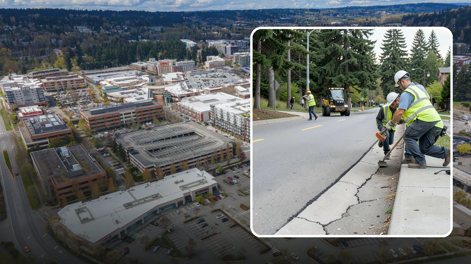 Sidewalk Repairs in Redmond, King County, WA - Concrete sidewalk repairs that restore safe, ADA-compliant pedestrian paths across municipal walkways.