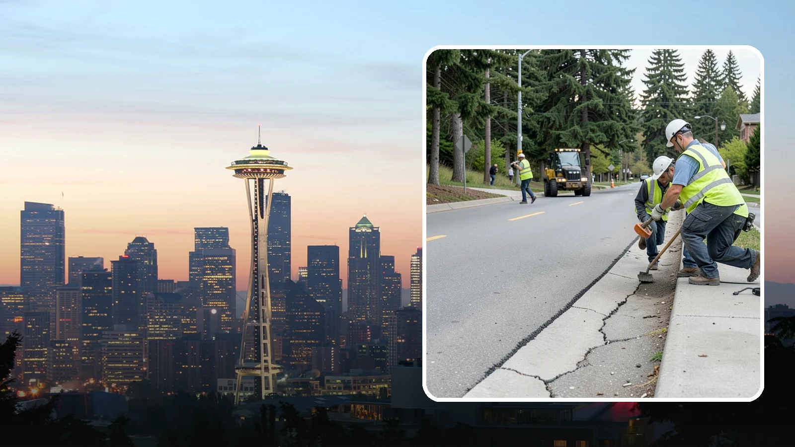 Sidewalk Repairs in Seattle, King County, WA - Concrete sidewalk repairs that restore safe, ADA-compliant pedestrian paths across municipal walkways.