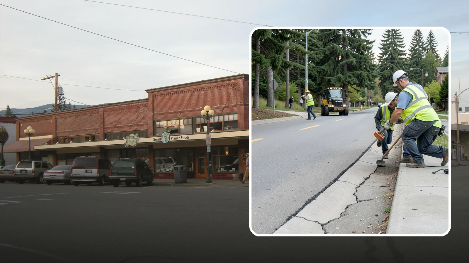 Sidewalk Repairs in Sedro-Woolley, Skagit County, WA - Concrete sidewalk repairs that restore safe, ADA-compliant pedestrian paths across municipal walkways.