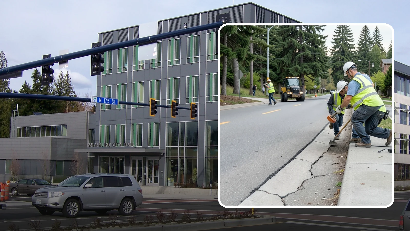 Sidewalk Repairs in Shoreline, King County, WA - Concrete sidewalk repairs that restore safe, ADA-compliant pedestrian paths across municipal walkways.