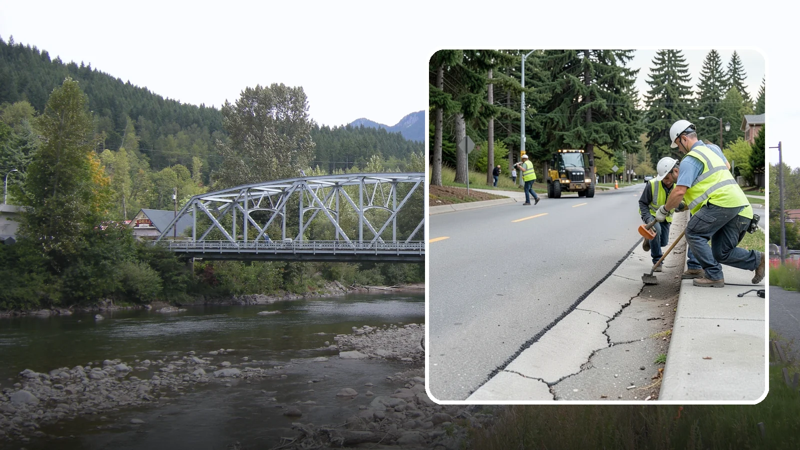 Sidewalk Repairs in Skykomish, King County, WA - Concrete sidewalk repairs that restore safe, ADA-compliant pedestrian paths across municipal walkways.