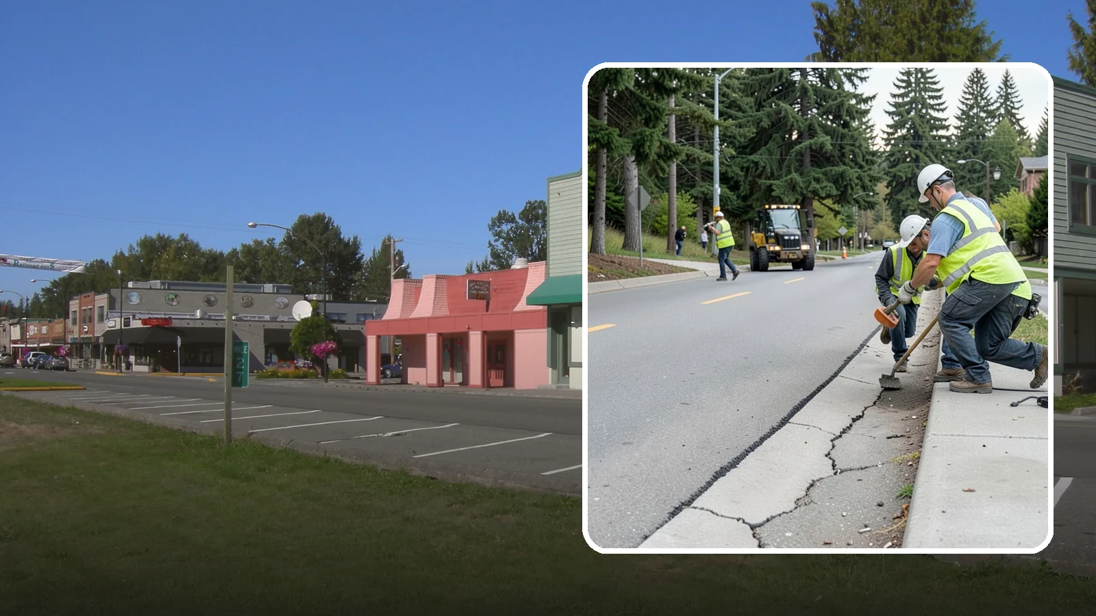 Sidewalk Repairs in Snoqualmie, King County, WA - Concrete sidewalk repairs that restore safe, ADA-compliant pedestrian paths across municipal walkways.