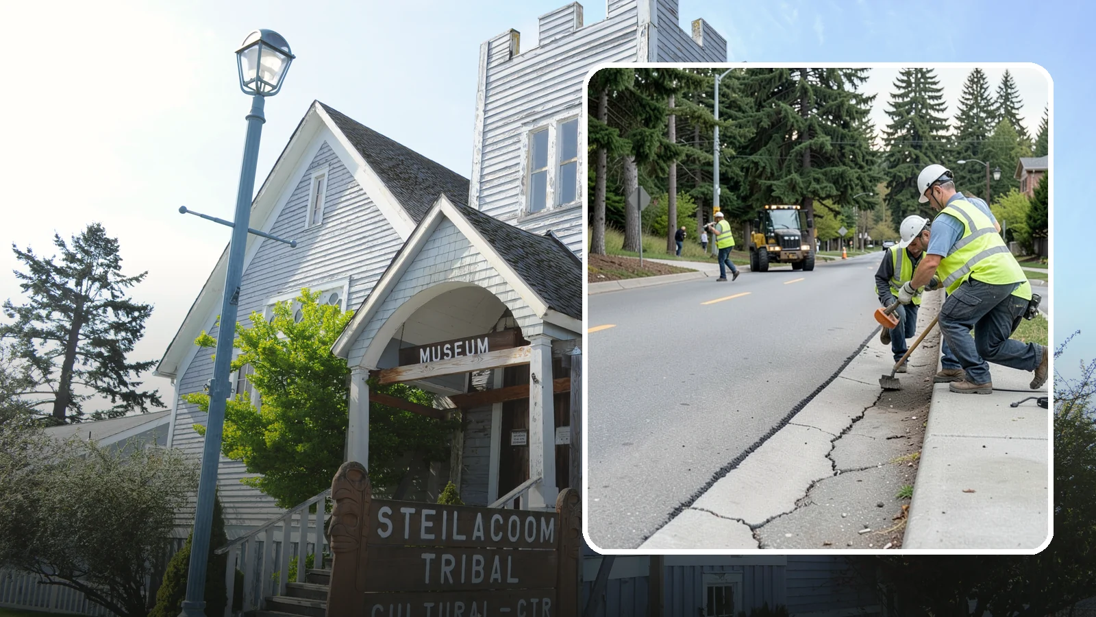 Sidewalk Repairs in Steilacoom, Pierce County, WA - Concrete sidewalk repairs that restore safe, ADA-compliant pedestrian paths across municipal walkways.