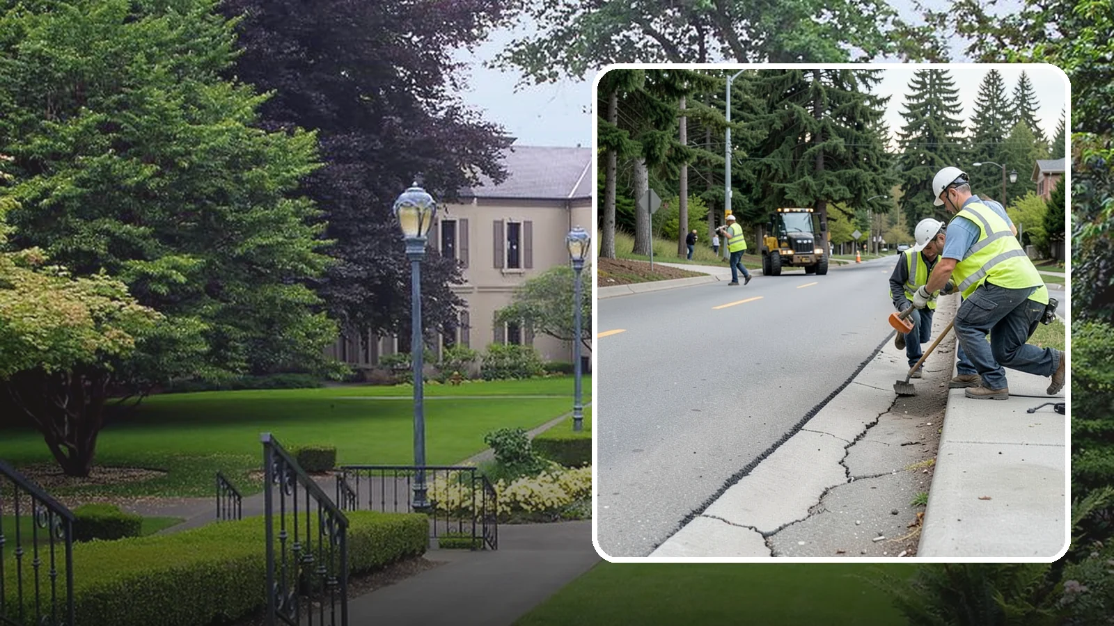Sidewalk Repairs in Woodinville, King County, WA - Concrete sidewalk repairs that restore safe, ADA-compliant pedestrian paths across municipal walkways.