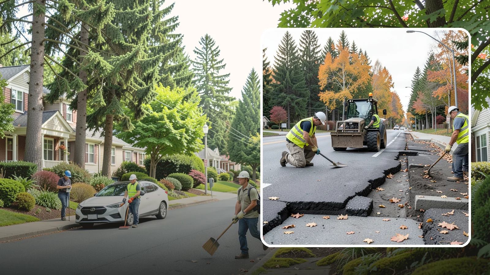 Sidewalk Replacement in Beaux Arts Village, King County, WA - Full sidewalk replacement that rebuilds failed walkway sections to current municipal and accessibility standards.