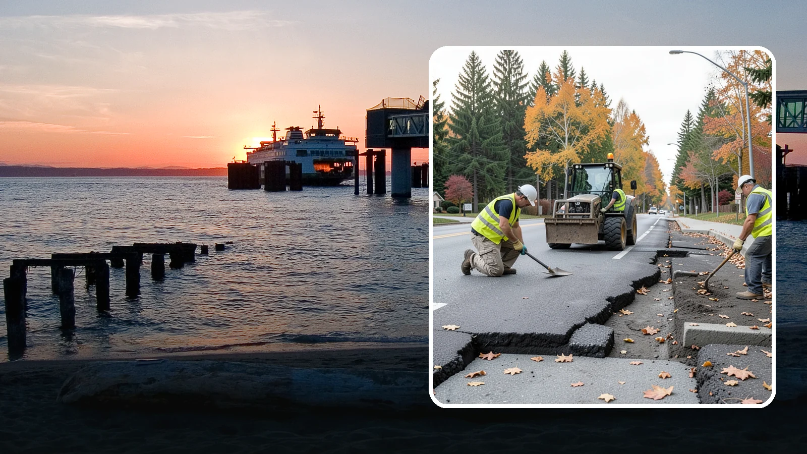 Sidewalk Replacement in Edmonds, Snohomish County, WA - Full sidewalk replacement that rebuilds failed walkway sections to current municipal and accessibility standards.
