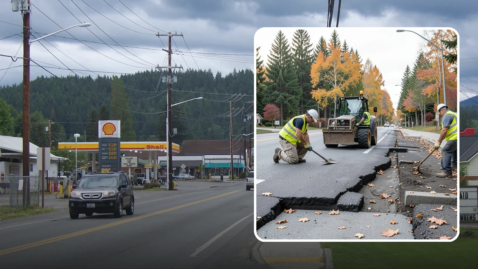 Sidewalk Replacement in Granite Falls, Snohomish County, WA - Full sidewalk replacement that rebuilds failed walkway sections to current municipal and accessibility standards.