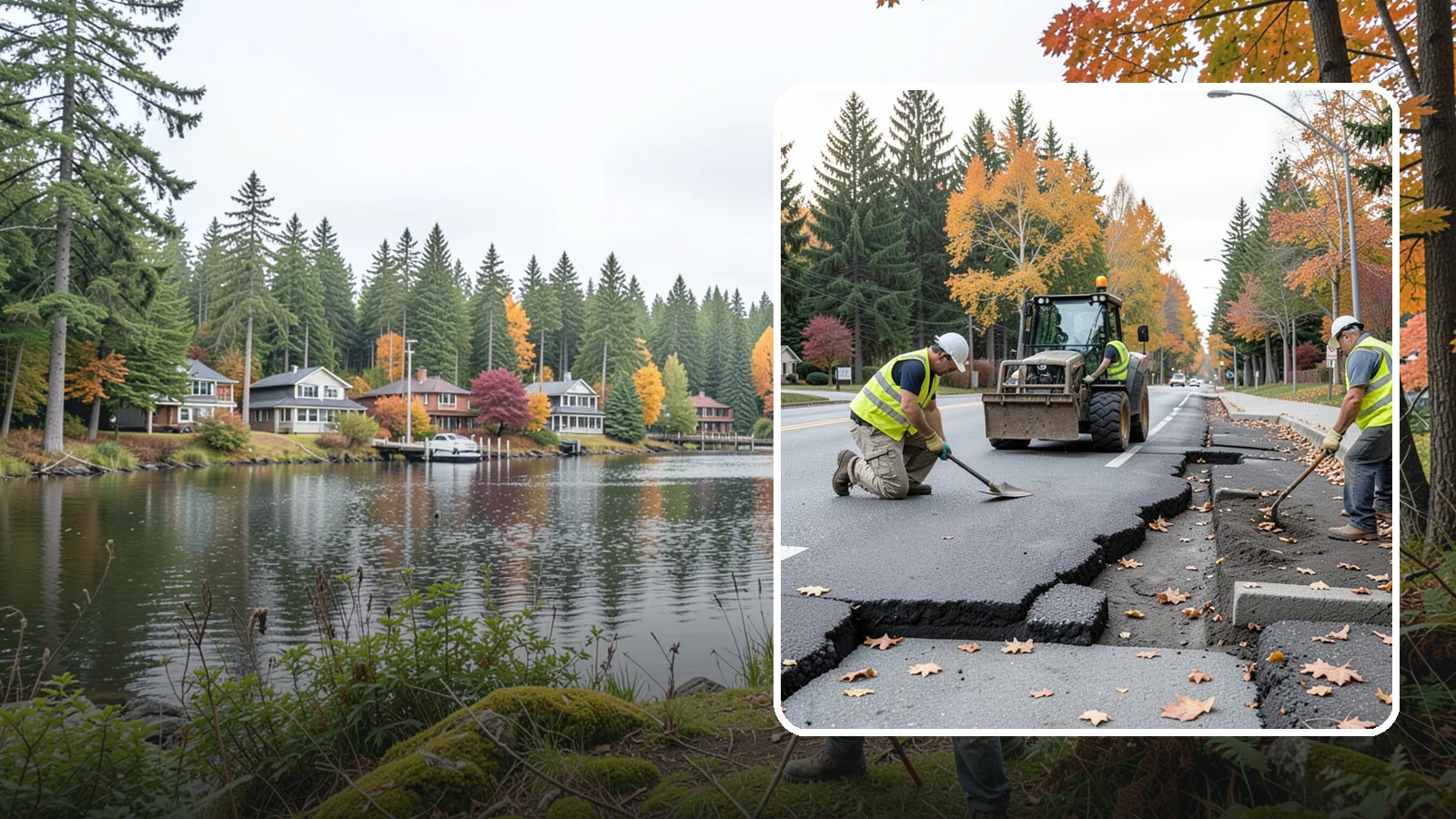 Sidewalk Replacement in La Conner, Skagit County, WA - Full sidewalk replacement that rebuilds failed walkway sections to current municipal and accessibility standards.