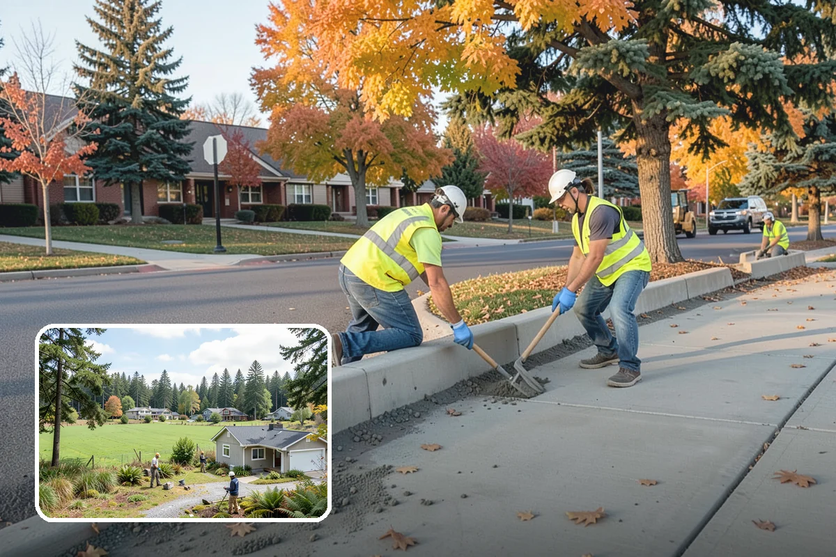 Sidewalk Replacement in Lyman, Skagit County, WA - Restores decades of service life to failed walkway segments