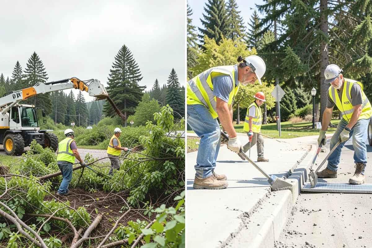 Sidewalk Replacement in Mill Creek, Snohomish County, WA - Evaluate failed sections and design subgrade and drainage corrections