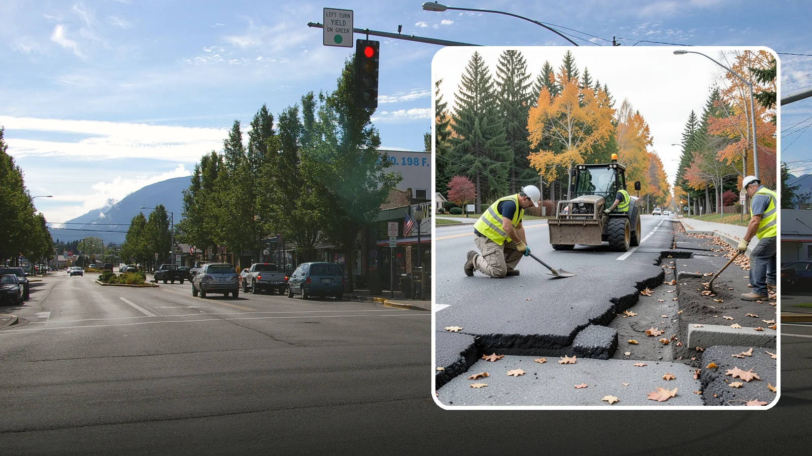 Sidewalk Replacement in North Bend, King County, WA - Full sidewalk replacement that rebuilds failed walkway sections to current municipal and accessibility standards.