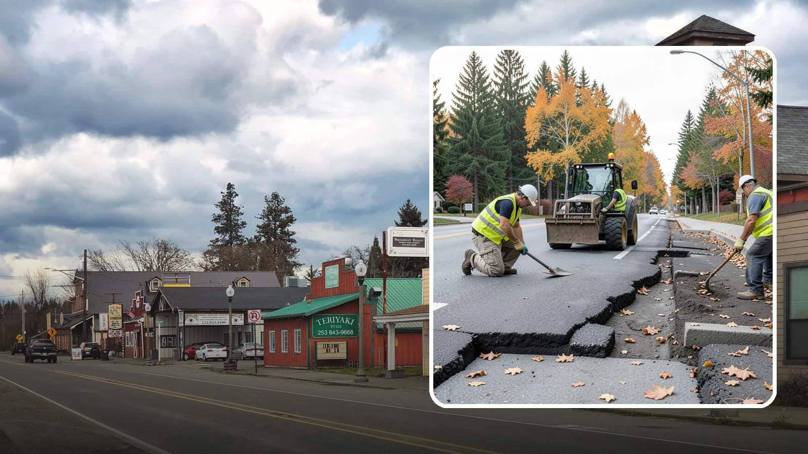 Sidewalk Replacement in Roy, Pierce County, WA - Full sidewalk replacement that rebuilds failed walkway sections to current municipal and accessibility standards.