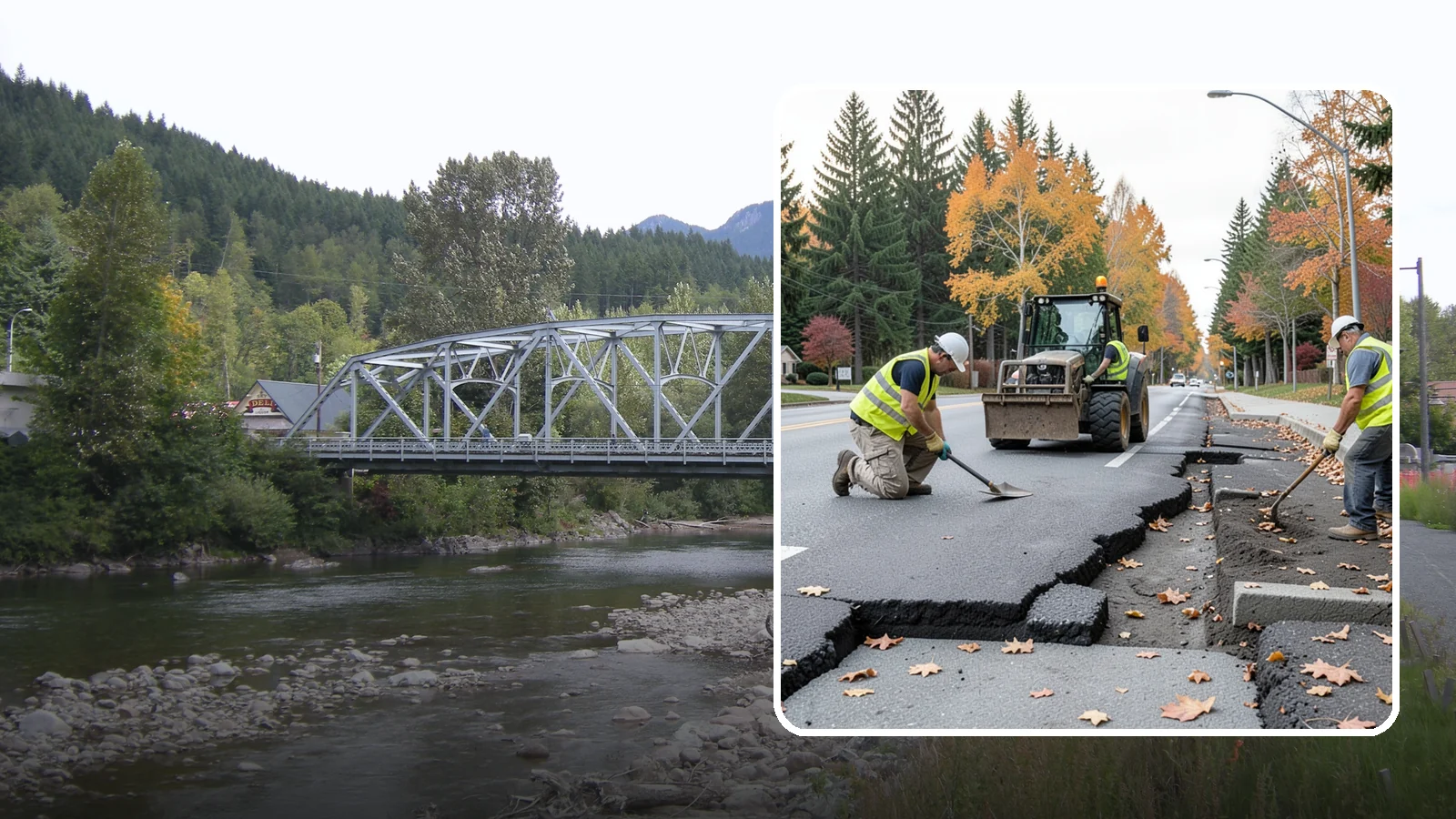 Sidewalk Replacement in Skykomish, King County, WA - Full sidewalk replacement that rebuilds failed walkway sections to current municipal and accessibility standards.